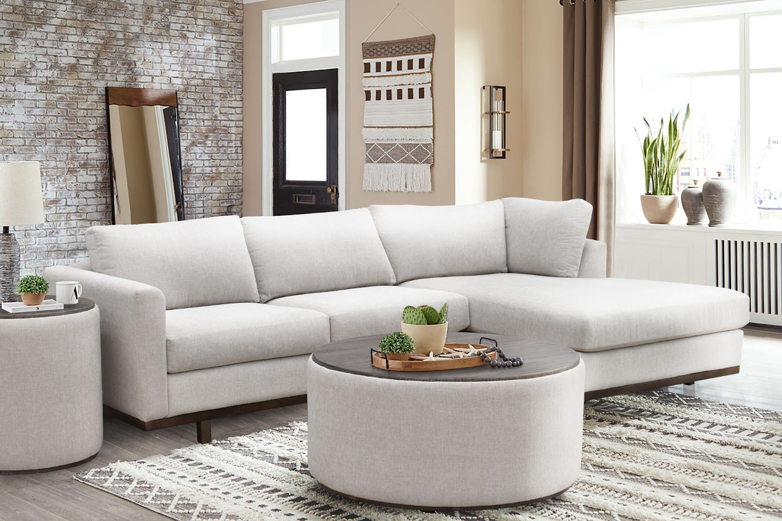 rug do I need for a sectional sofa with a chaise longue